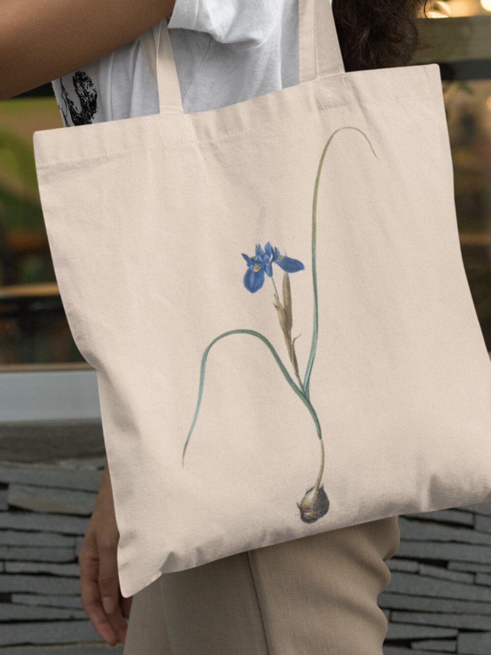 Barbary Nut Vintage Floral Print Graphic Canvas Tote Bag